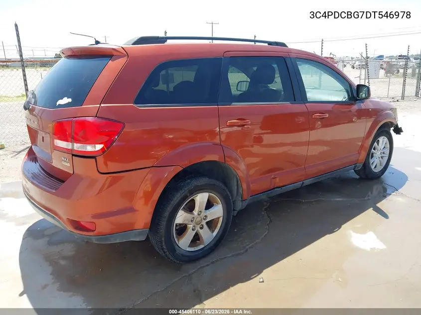 2013 Dodge Journey Sxt VIN: 3C4PDCBG7DT546978 Lot: 45406110