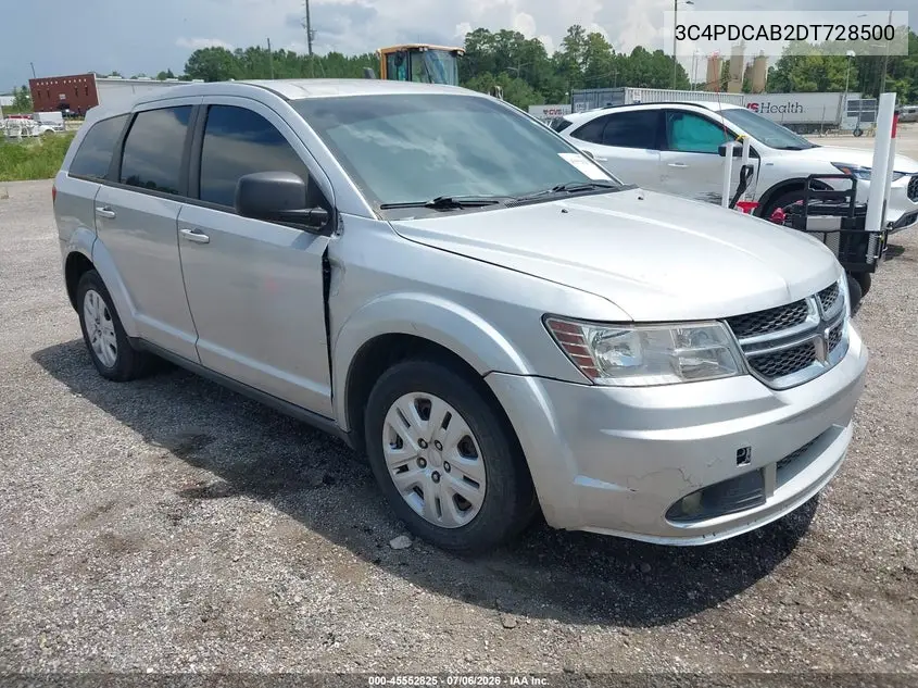 2013 Dodge Journey American Value Pkg/Se VIN: 3C4PDCAB2DT728500 Lot: 45552825