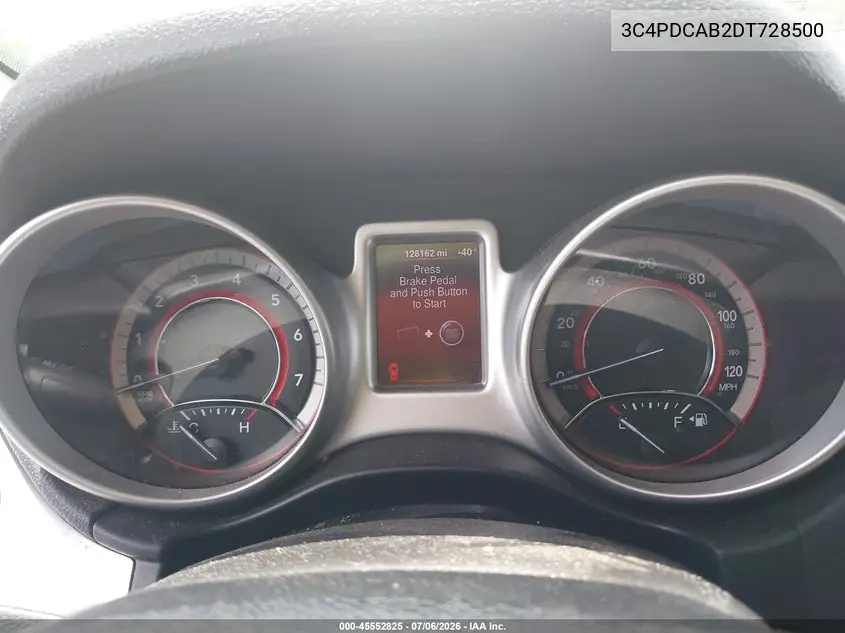 2013 Dodge Journey American Value Pkg/Se VIN: 3C4PDCAB2DT728500 Lot: 45552825