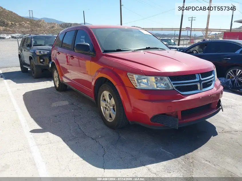 2013 Dodge Journey American Value Pkg VIN: 3C4PDCAB4DT557345 Lot: 45613804