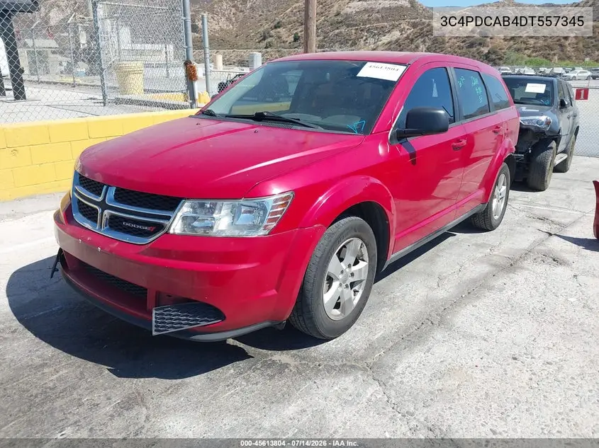 2013 Dodge Journey American Value Pkg VIN: 3C4PDCAB4DT557345 Lot: 45613804