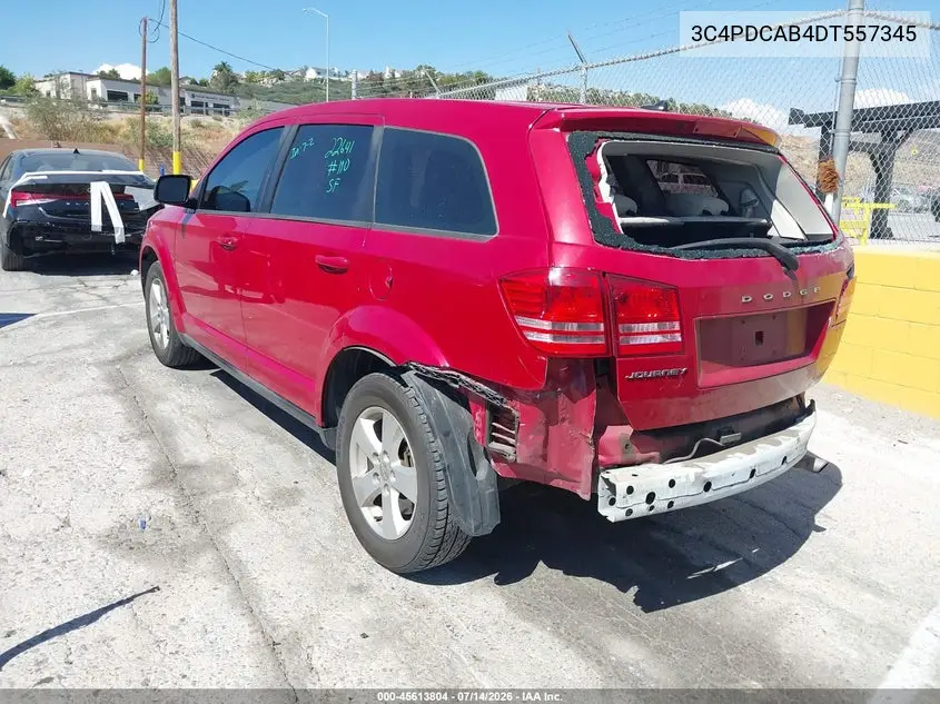 2013 Dodge Journey American Value Pkg VIN: 3C4PDCAB4DT557345 Lot: 45613804