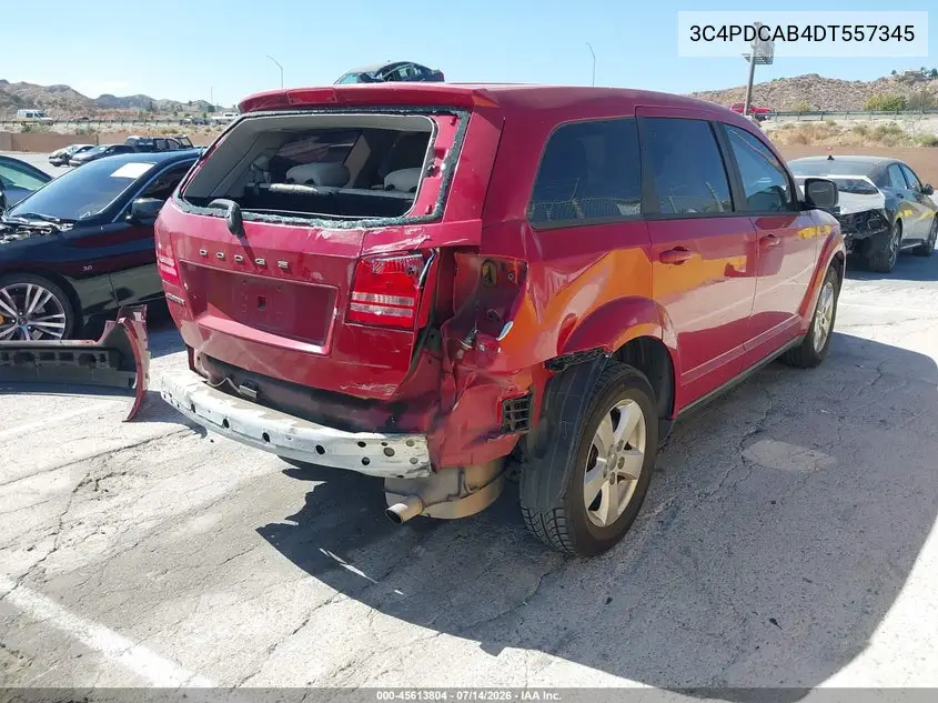 2013 Dodge Journey American Value Pkg VIN: 3C4PDCAB4DT557345 Lot: 45613804