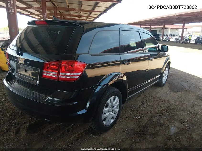 2013 Dodge Journey American Value Pkg VIN: 3C4PDCAB0DT723862 Lot: 45637972