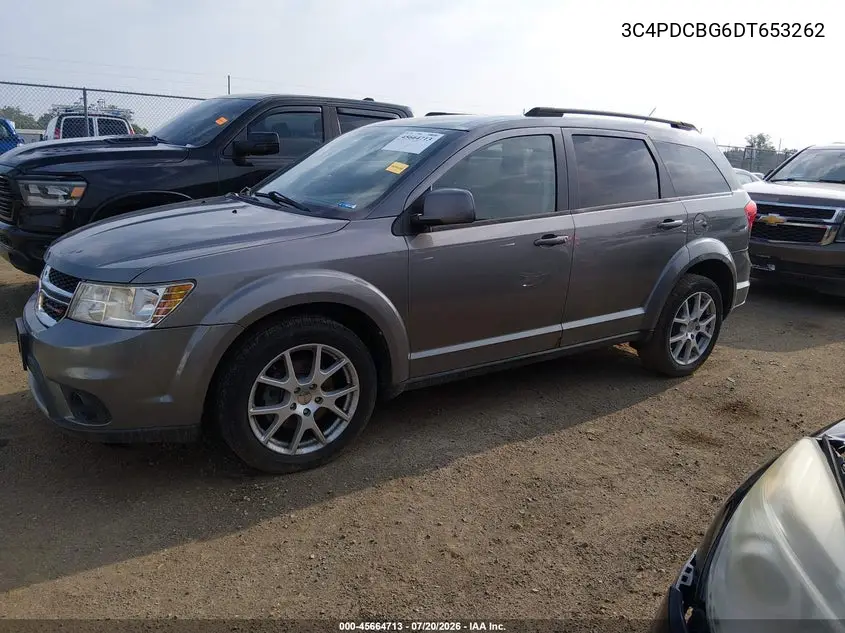 2013 Dodge Journey Sxt VIN: 3C4PDCBG6DT653262 Lot: 45664713