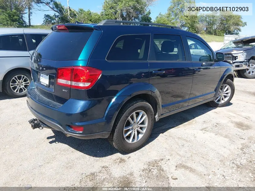 2014 Dodge Journey Sxt VIN: 3C4PDDBG4ET102903 Lot: 45336441