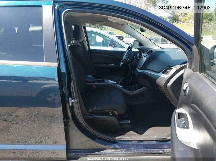 2014 Dodge Journey Sxt VIN: 3C4PDDBG4ET102903 Lot: 45336441