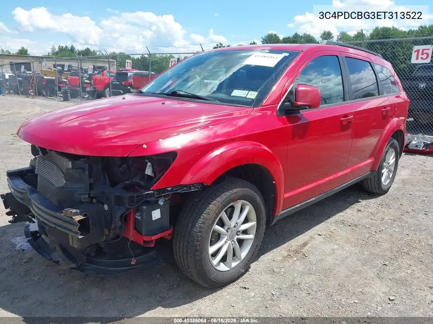 2014 Dodge Journey Sxt VIN: 3C4PDCBG3ET313522 Lot: 45386064