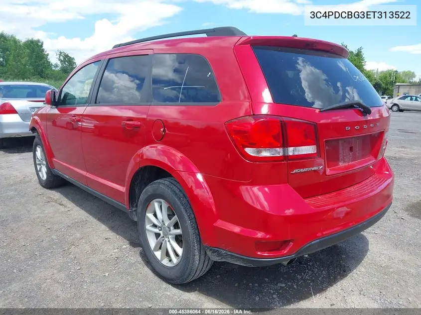 2014 Dodge Journey Sxt VIN: 3C4PDCBG3ET313522 Lot: 45386064