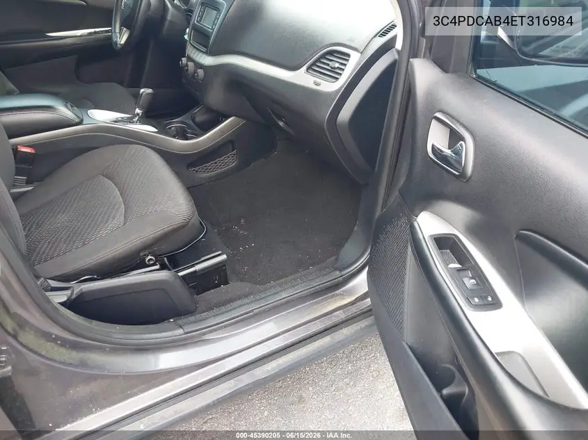 2014 Dodge Journey Se VIN: 3C4PDCAB4ET316984 Lot: 45390205