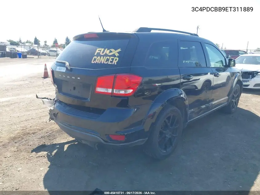2014 Dodge Journey Sxt VIN: 3C4PDCBB9ET311889 Lot: 45410731