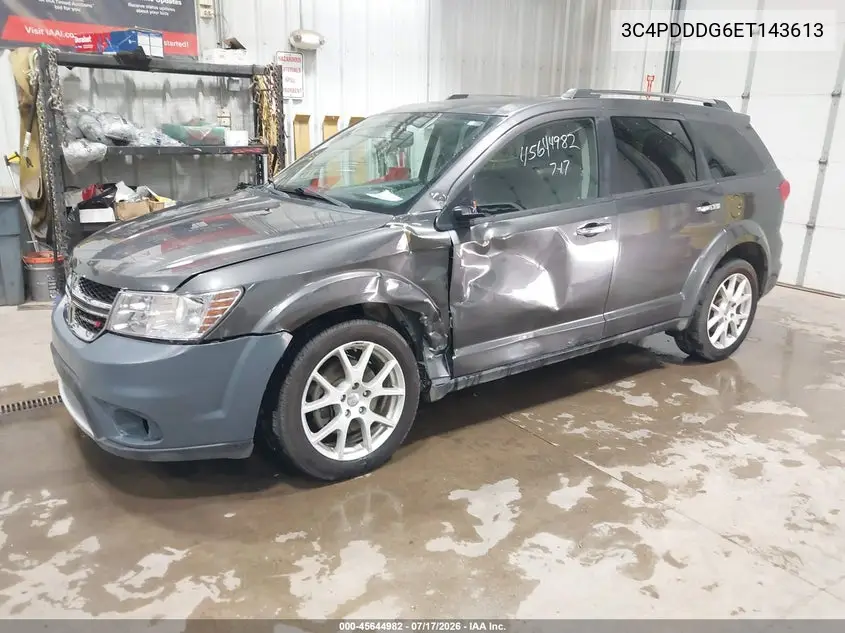 2014 Dodge Journey Limited VIN: 3C4PDDDG6ET143613 Lot: 45644982