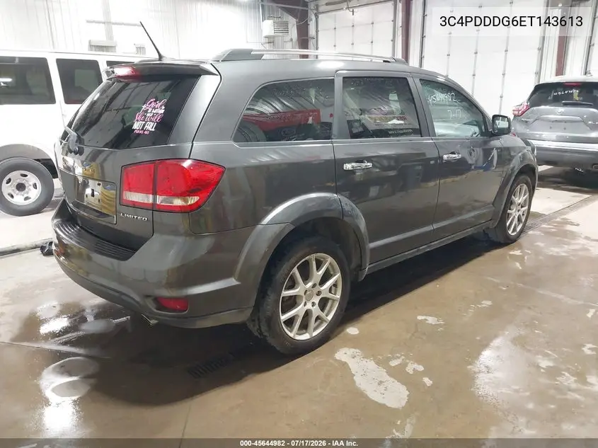 2014 Dodge Journey Limited VIN: 3C4PDDDG6ET143613 Lot: 45644982