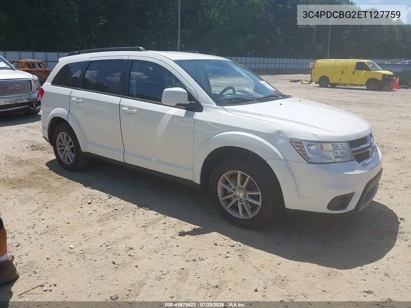 2014 Dodge Journey Sxt VIN: 3C4PDCBG2ET127759 Lot: 45670423