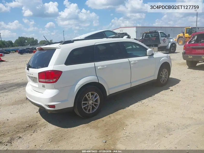 2014 Dodge Journey Sxt VIN: 3C4PDCBG2ET127759 Lot: 45670423