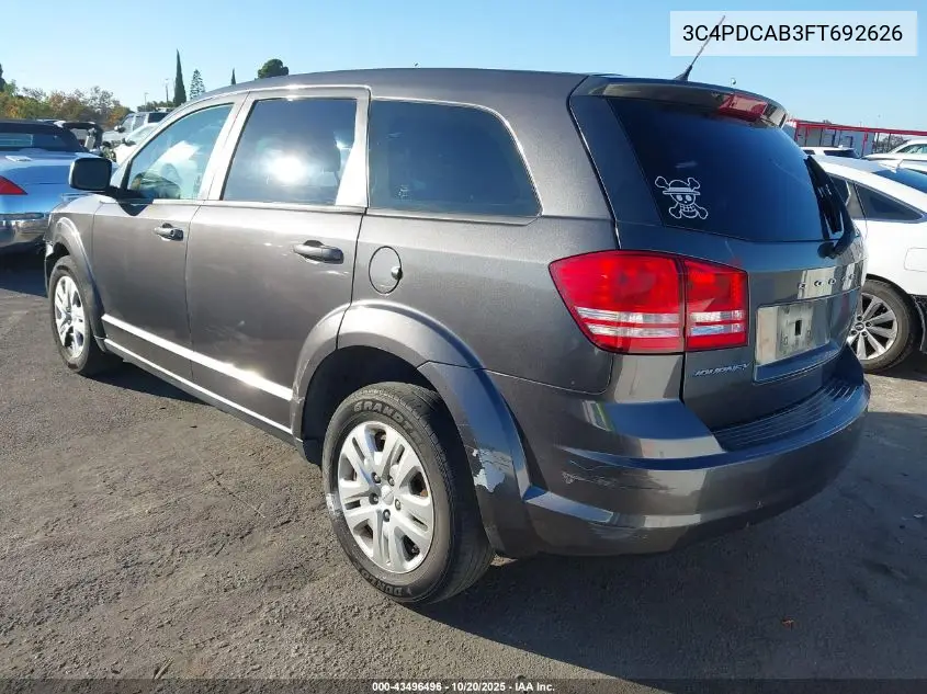 3C4PDCAB3FT692626 2015 Dodge Journey American Value Pkg