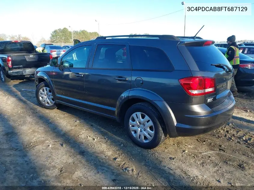 3C4PDCAB8FT687129 2015 Dodge Journey Se