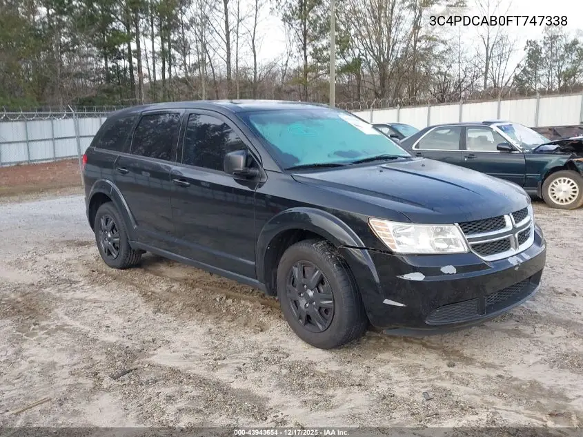 3C4PDCAB0FT747338 2015 Dodge Journey American Value Pkg