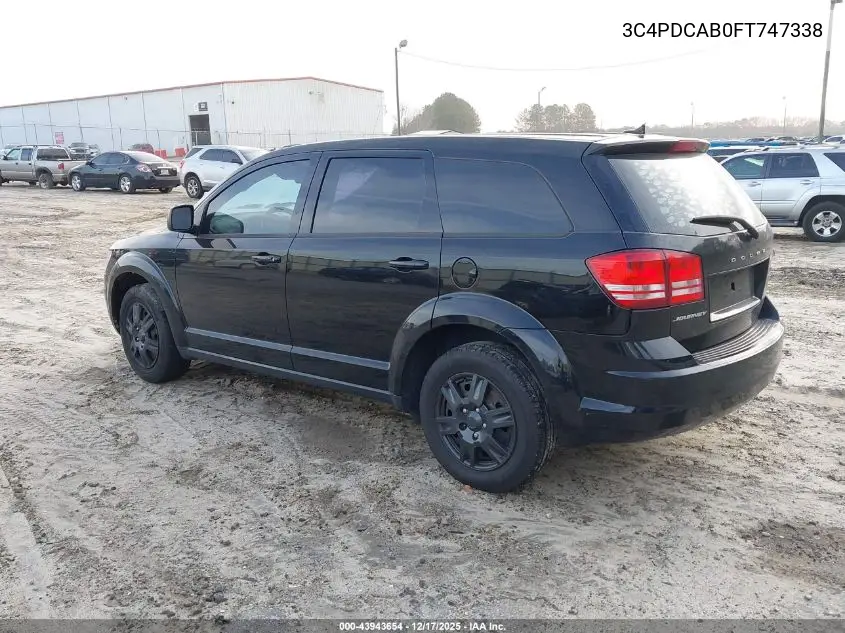 3C4PDCAB0FT747338 2015 Dodge Journey American Value Pkg