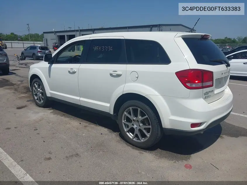 2015 Dodge Journey R/T VIN: 3C4PDDEG0FT633383 Lot: 45437136