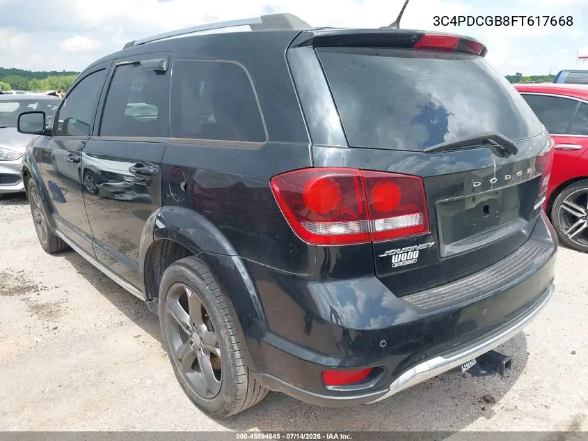 2015 Dodge Journey Crossroad VIN: 3C4PDCGB8FT617668 Lot: 45594645