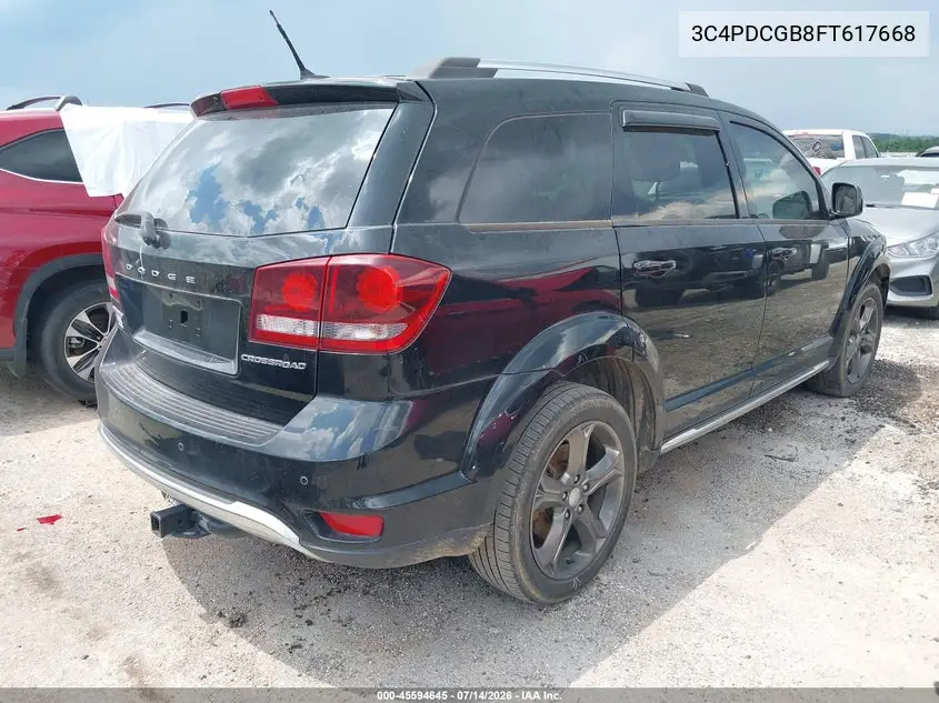 2015 Dodge Journey Crossroad VIN: 3C4PDCGB8FT617668 Lot: 45594645