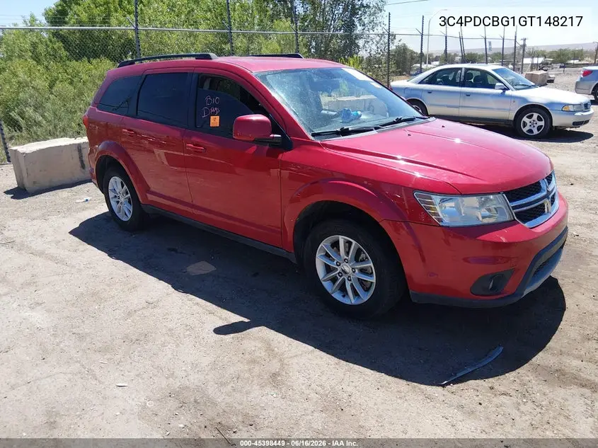 2016 Dodge Journey Sxt VIN: 3C4PDCBG1GT148217 Lot: 45398449