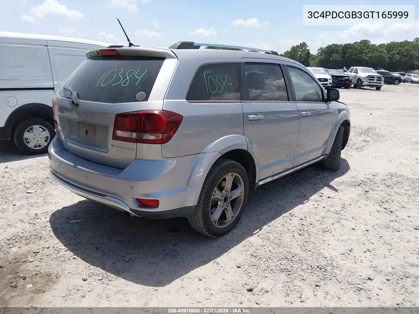2016 Dodge Journey Crossroad Plus VIN: 3C4PDCGB3GT165999 Lot: 45670850