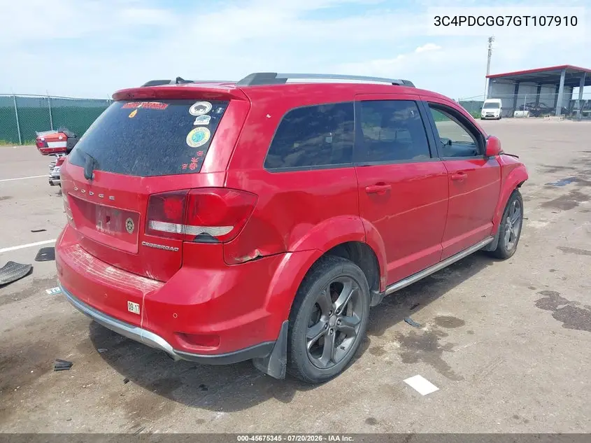 2016 Dodge Journey Crossroad Plus VIN: 3C4PDCGG7GT107910 Lot: 45675345