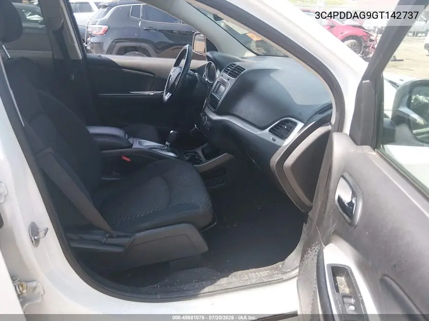 2016 Dodge Journey Se VIN: 3C4PDDAG9GT142737 Lot: 45681076