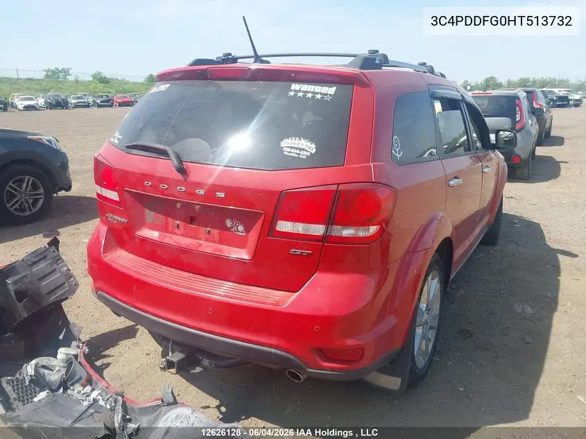 2017 Dodge Journey Gt VIN: 3C4PDDFG0HT513732 Lot: 12626128