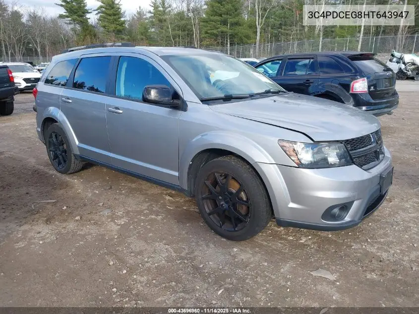 3C4PDCEG8HT643947 2017 Dodge Journey Gt
