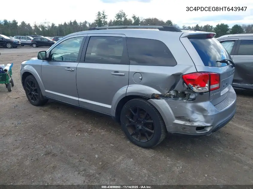 3C4PDCEG8HT643947 2017 Dodge Journey Gt