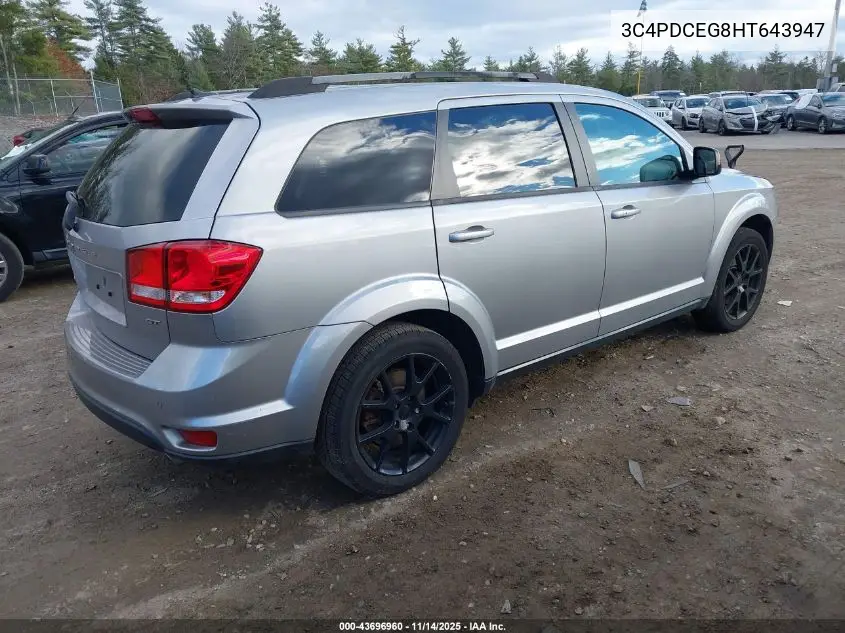 3C4PDCEG8HT643947 2017 Dodge Journey Gt