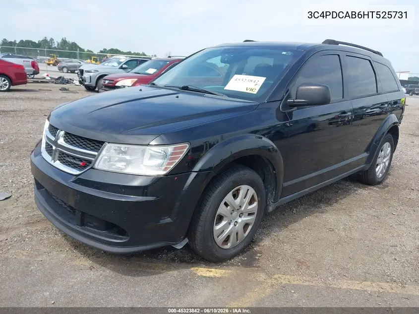 2017 Dodge Journey Se VIN: 3C4PDCAB6HT525731 Lot: 45323842