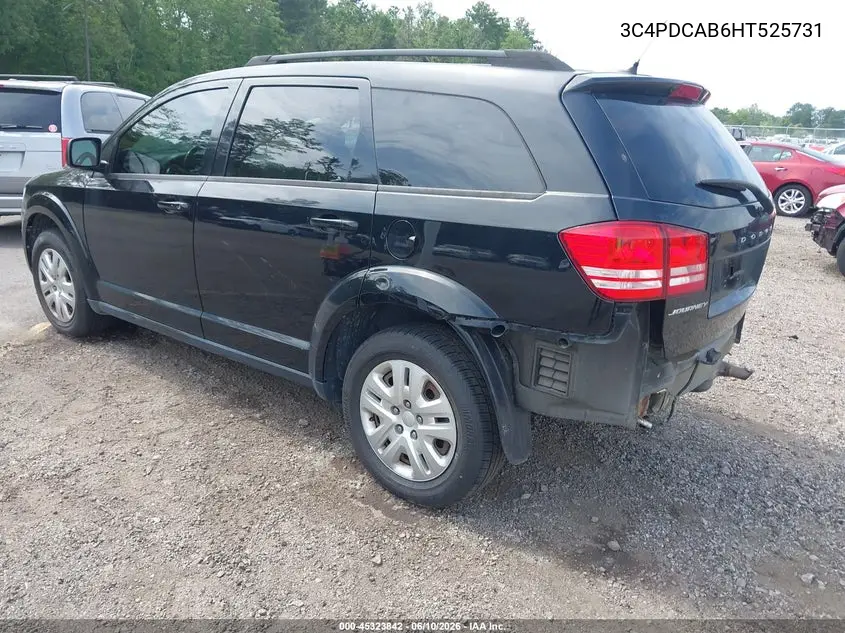 2017 Dodge Journey Se VIN: 3C4PDCAB6HT525731 Lot: 45323842