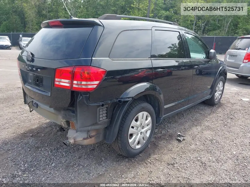 2017 Dodge Journey Se VIN: 3C4PDCAB6HT525731 Lot: 45323842