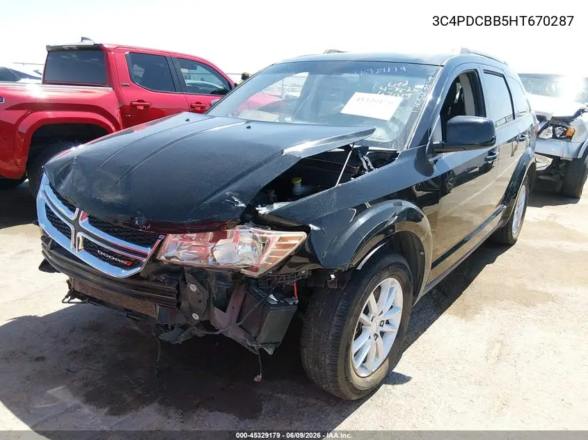 2017 Dodge Journey Sxt VIN: 3C4PDCBB5HT670287 Lot: 45329179