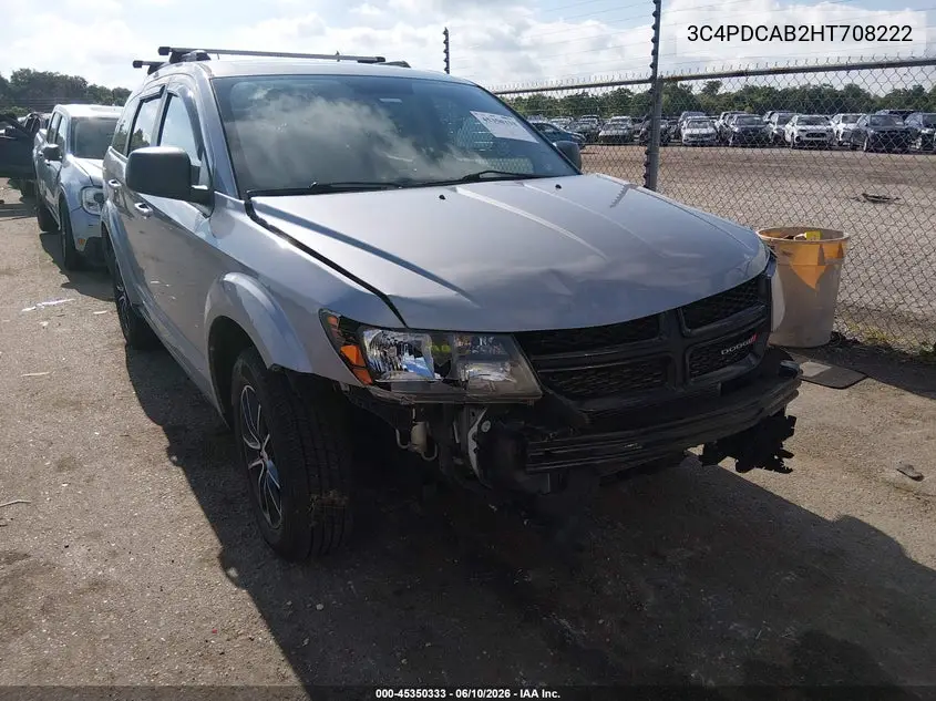 2017 Dodge Journey Se VIN: 3C4PDCAB2HT708222 Lot: 45350333