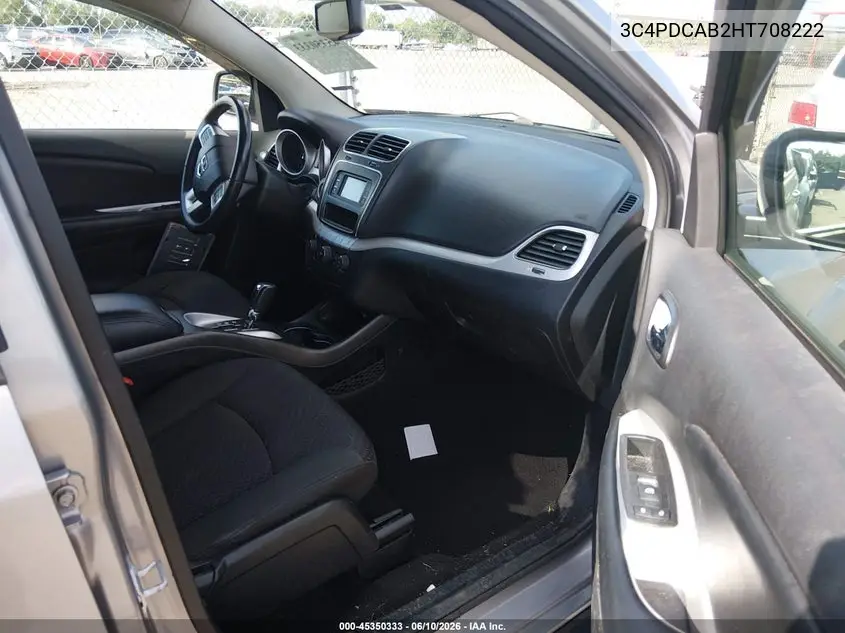 2017 Dodge Journey Se VIN: 3C4PDCAB2HT708222 Lot: 45350333