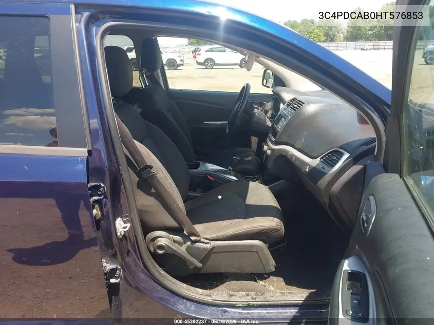 2017 Dodge Journey Se VIN: 3C4PDCAB0HT576853 Lot: 45392237