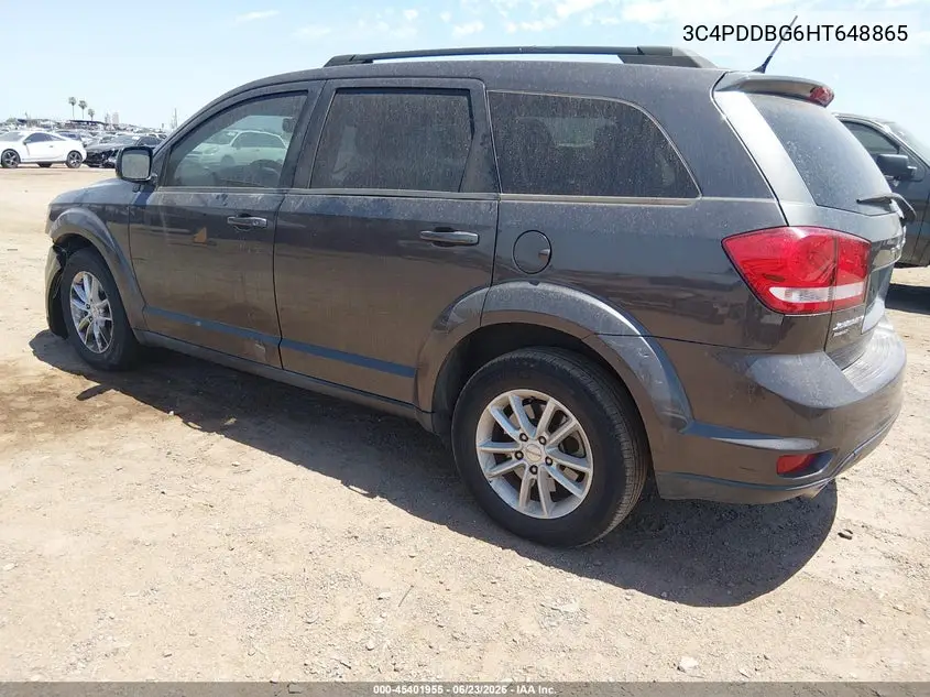 2017 Dodge Journey Sxt Awd VIN: 3C4PDDBG6HT648865 Lot: 45401955