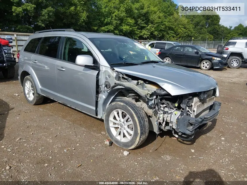 2017 Dodge Journey Sxt VIN: 3C4PDCBG3HT533411 Lot: 45454000