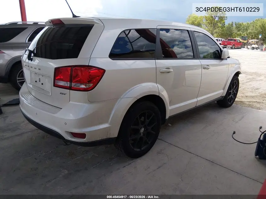 2017 Dodge Journey Gt Awd VIN: 3C4PDDEG3HT610229 Lot: 45454917