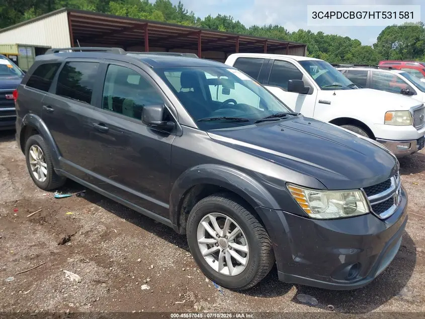 2017 Dodge Journey Sxt VIN: 3C4PDCBG7HT531581 Lot: 45557045