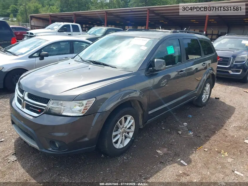 2017 Dodge Journey Sxt VIN: 3C4PDCBG7HT531581 Lot: 45557045