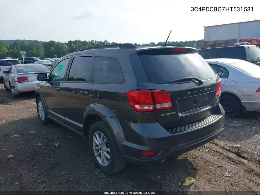 2017 Dodge Journey Sxt VIN: 3C4PDCBG7HT531581 Lot: 45557045