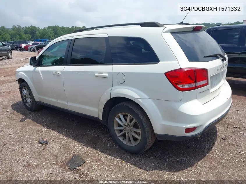 2017 Dodge Journey Sxt VIN: 3C4PDCBGXHT571332 Lot: 45594748