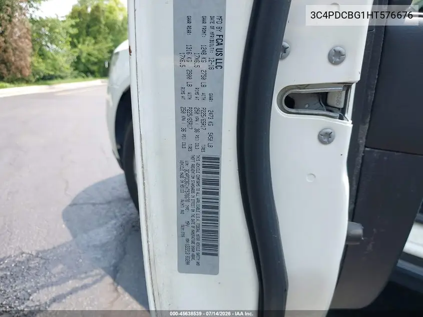 2017 Dodge Journey Sxt VIN: 3C4PDCBG1HT576676 Lot: 45638539