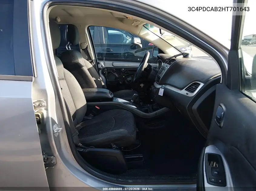 2017 Dodge Journey Se VIN: 3C4PDCAB2HT701643 Lot: 45666889